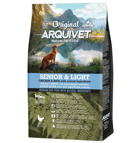 Arquivet  Alimento Light de Pollo y Arroz para perros mayores o con sobrepeso