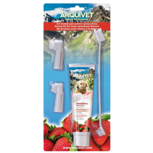 Set dental con aroma a fresa