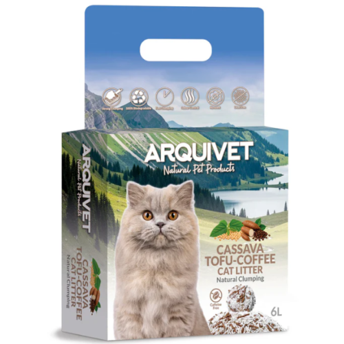 Arena aglomerante para gatos